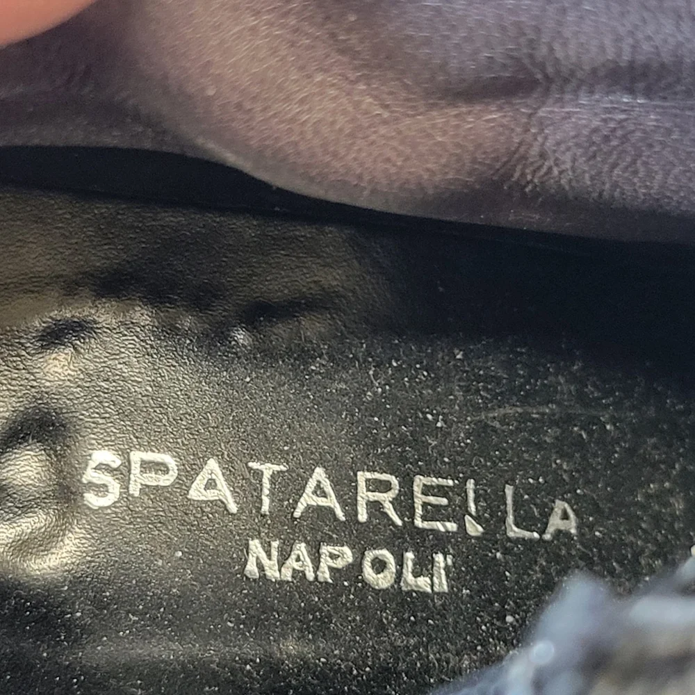 Spatarella Napoli Size 37 Vintage Square Toe Side Zip Booties